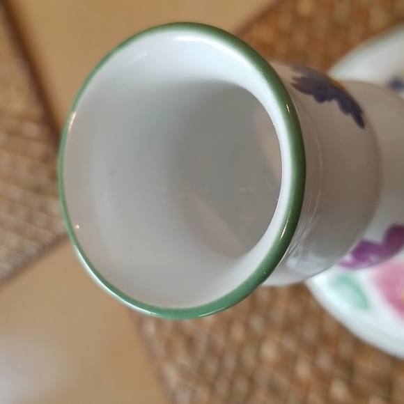 Village Pottery Herend Hungary Handpainted Candles Holders - Picture 6 of 8